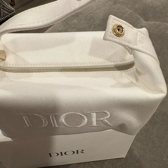Dior White Canvas Pouch - Picture 5 of 12
